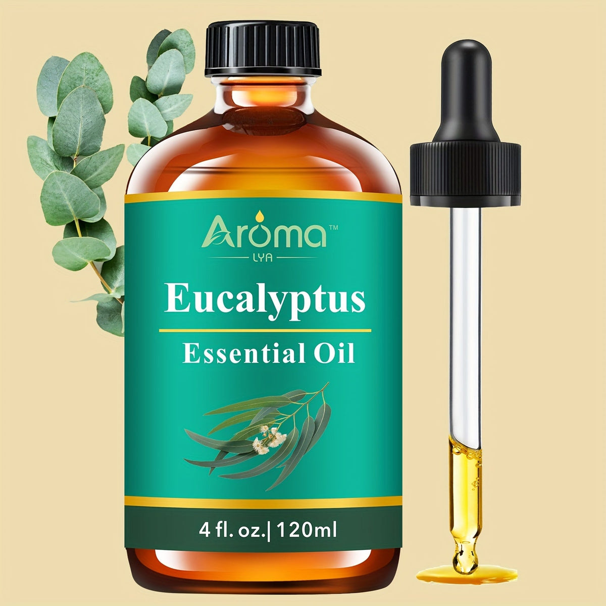 Huiles essentielles 100 % naturelles 118 ml – Lavande, eucalyptus, encens, menthe poivrée, citron, orange douce pour diffuseur, aromathérapie, savon, bougie, huile corporelle