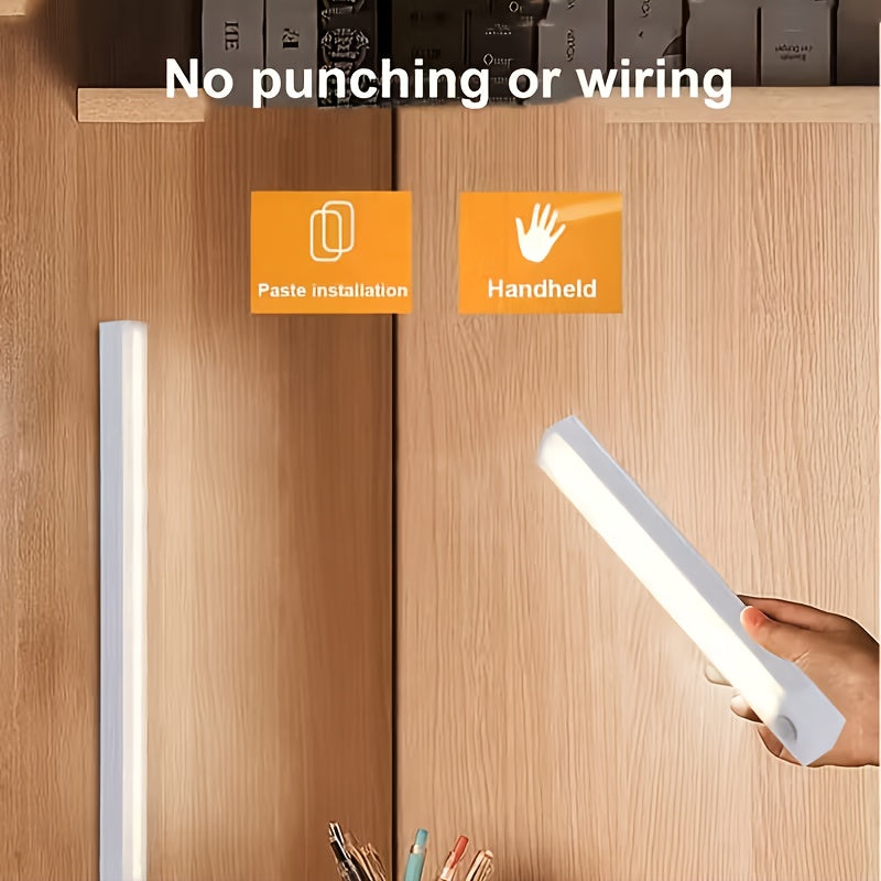 Lot de 3 et 6 éclairages LED pour placards avec détecteur de mouvement et recharge USB-C – Veilleuse magnétique sans fil sous meuble avec 3 modes pour cuisine, placard, escaliers, couloir et salle de bain, 10 cm/20 cm/30 cm
