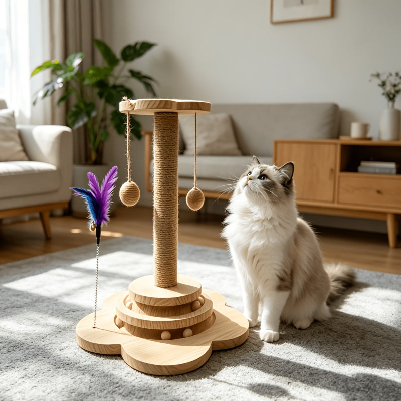 Arbre à chat et griffoir – Griffoir en sisal et bois massif, styles variés : champignon, dauphin, velours, hamac et planche verticale, tailles S/M/L/XXXL pour chats de tous âges
