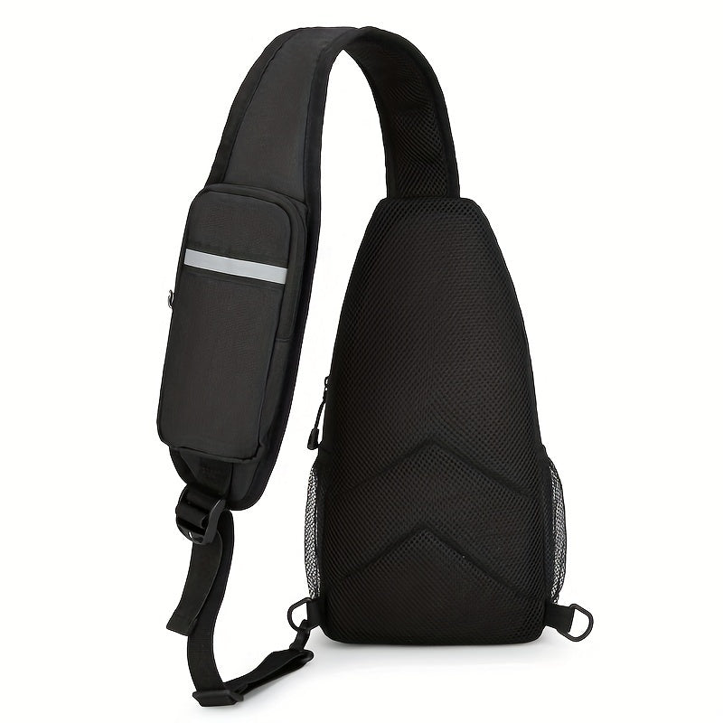 Sac à bandoulière grande capacité pour hommes et femmes – Sac de voyage polyvalent style sport brodé avec fermeture éclair sécurisée, idéal pour les trajets quotidiens mains libres et les activités en plein air, plusieurs coloris disponibles