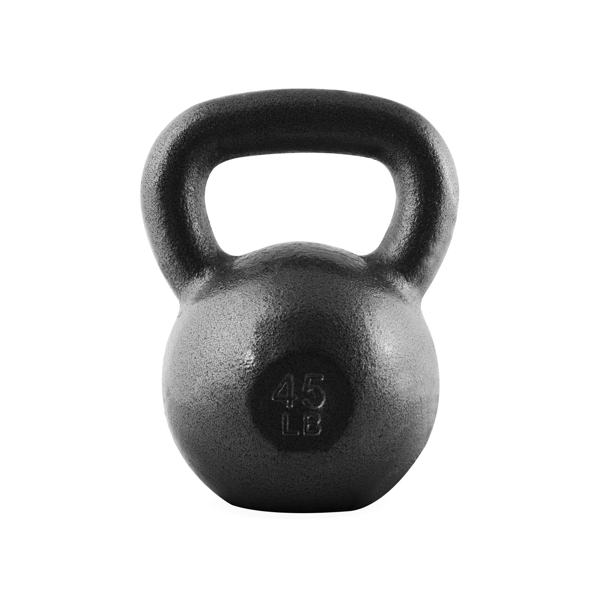 Kettlebell en fonte peinture martelée – Fond plat, prise large antidérapante, musculation à domicile et en salle, entraînement complet du corps et CrossFit, options de poids de 10 à 50 lb pour hommes et femmes