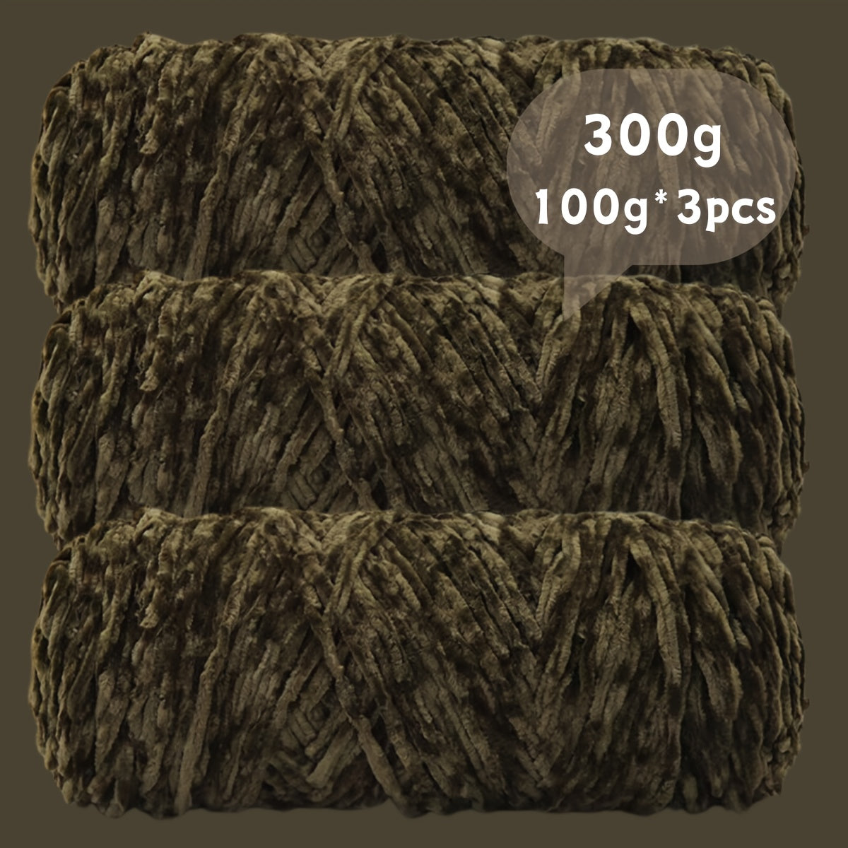 Fil chenille velours, lot de 3 pelotes de 300 g (3 x 100 g), laine douce et épaisse pour tricot et crochet, 47 couleurs, idéal pour débutants, artisanat de luxe pour pulls, écharpes, bonnets, poupées, sacs, amigurumi et projets DIY