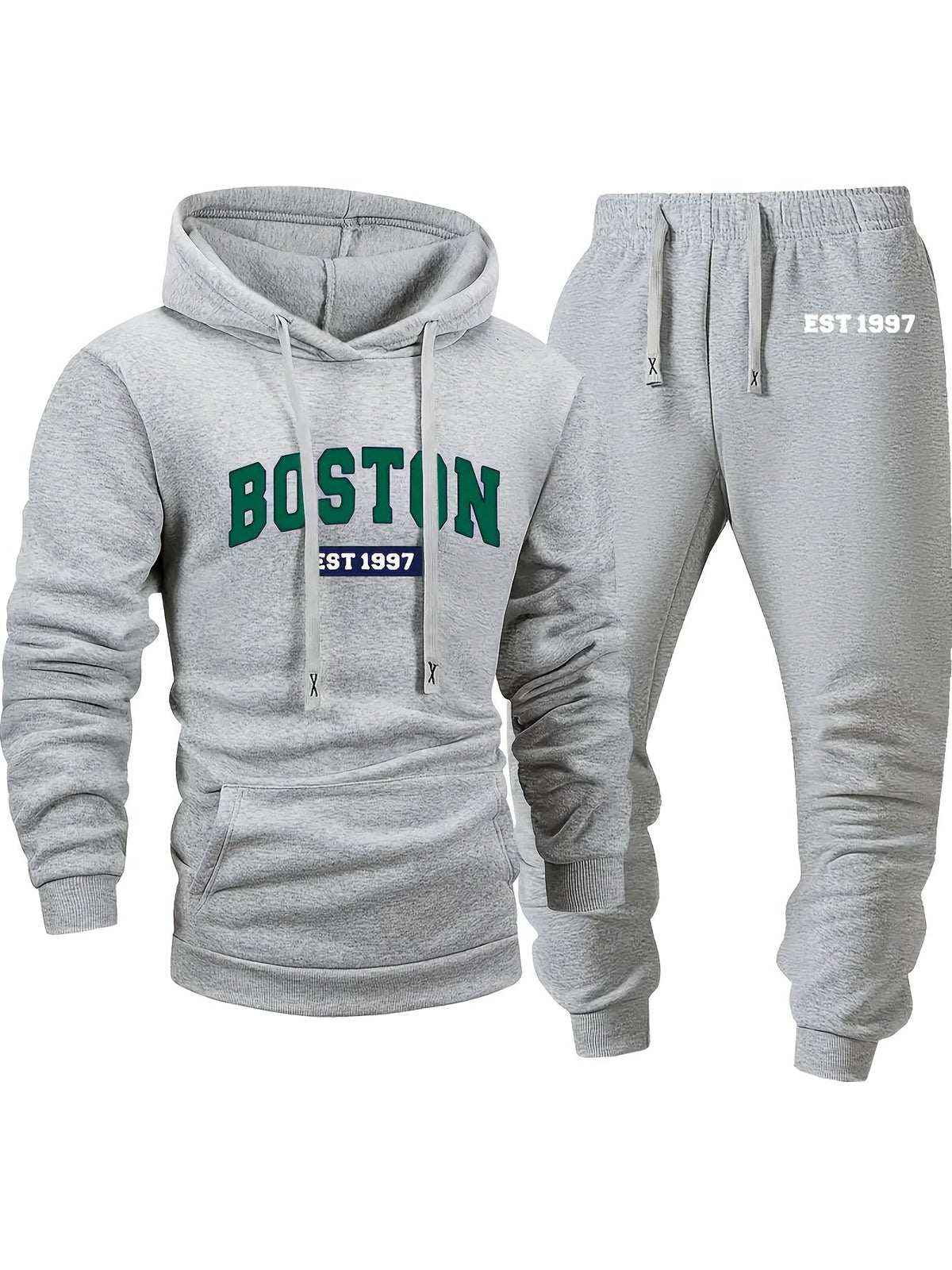 Ensemble de survêtement 6 pièces pour homme, sweat à capuche et pantalon de jogging - Vêtement de sport style urbain avec imprimé « City » pour le jogging, le fitness en extérieur et le quotidien, S-XXL