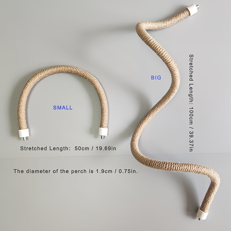 Perchoir flexible pour oiseaux avec ventouse - Échelle d'escalade pliable pour perroquets, à fixer sur vitres, carrelages ou miroirs de cage - Accessoire multifonction pour perroquets, calopsittes, conures et perruches