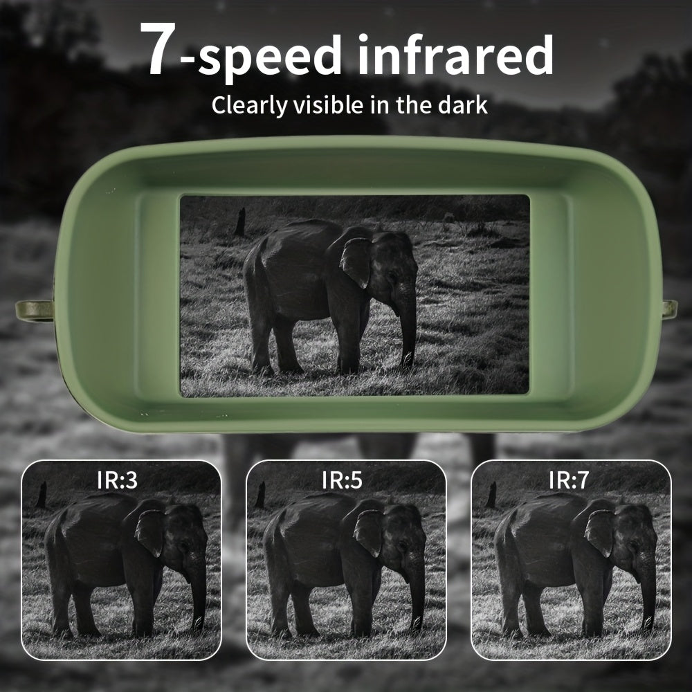 Jumelles de vision nocturne HD 2,5K – Écran HD de 3 pouces, zoom numérique 6X, lumière infrarouge à 7 niveaux, batterie 2000 mAh, vidéo et photo pour la chasse, l'observation de la faune et une utilisation nocturne en extérieur