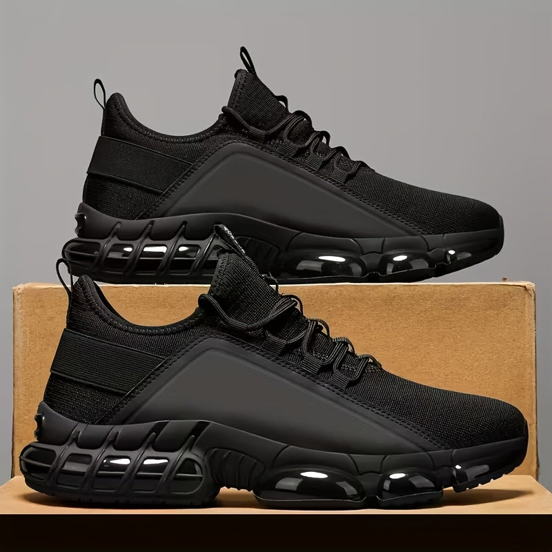 Baskets légères et respirantes pour hommes, semelle en PVC, chaussures de sport décontractées basses à lacets, bleu et noir, tailles US 6,5-12,5, usage quotidien, course à pied, entraînement, chaussures de sport