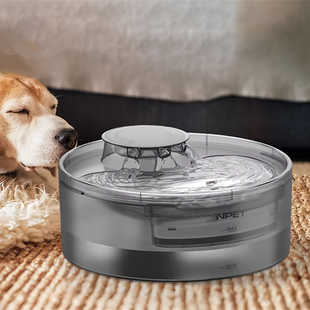 Fontaine à eau automatique pour chien, distributeur d'eau pour animaux de compagnie grande capacité de 4,9 litres avec protection anti-éclaboussures, kit de nettoyage et USB basse tension pour chiens, chats et foyers multi-animaux