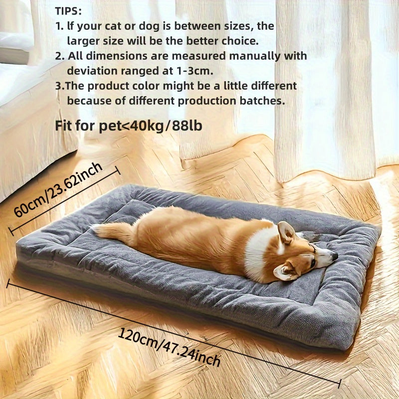 Panier pour chien et chat extra large – Coussin canapé pour animaux en polyester ultra-doux et épais pour chiens et chats de petite, moyenne et grande taille, tapis rectangulaire adorable
