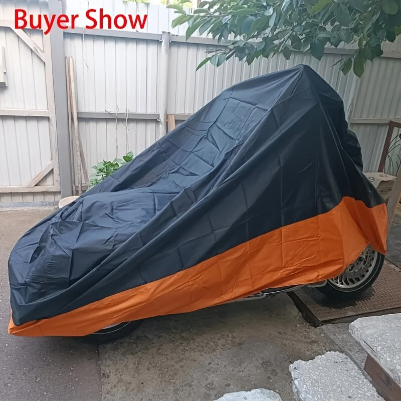 Housse de moto imperméable XXXL à ajustement universel - Protection résistante pour tous les temps pour Harley Road King, Electra Glide, Street Glide, Honda Goldwing, Yamaha Royal Star et motos de tourisme, 295x109x140 cm