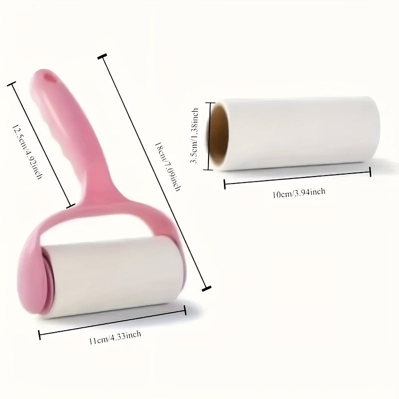 Set de rouleaux adhésifs avec 1 manche et 6 recharges (360 feuilles) – Brosse anti-peluches à déchirer pour vêtements, tapis et sièges de voiture – Kit anti-poils d'animaux et anti-peluches sans électricité
