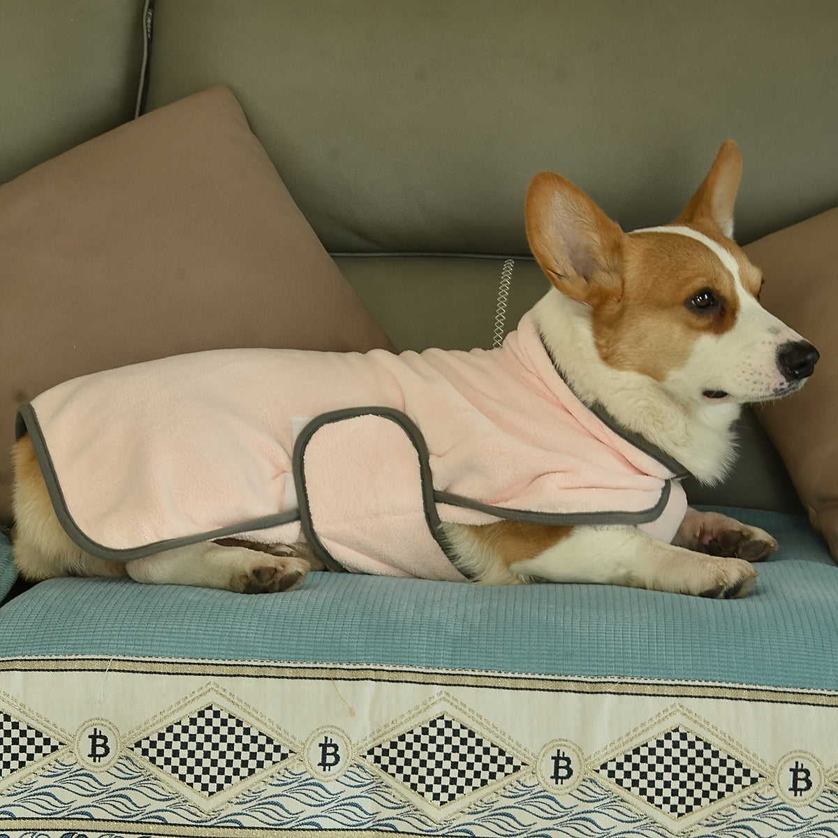 Peignoir pour chien à séchage rapide, super absorbant, serviette de bain pour animaux, manteau pour chiens petits, moyens et grands, XS S M L XL XXL 3XL, 7 couleurs : bleu clair, rose vif, orange, bleu foncé, vert, kaki, rose