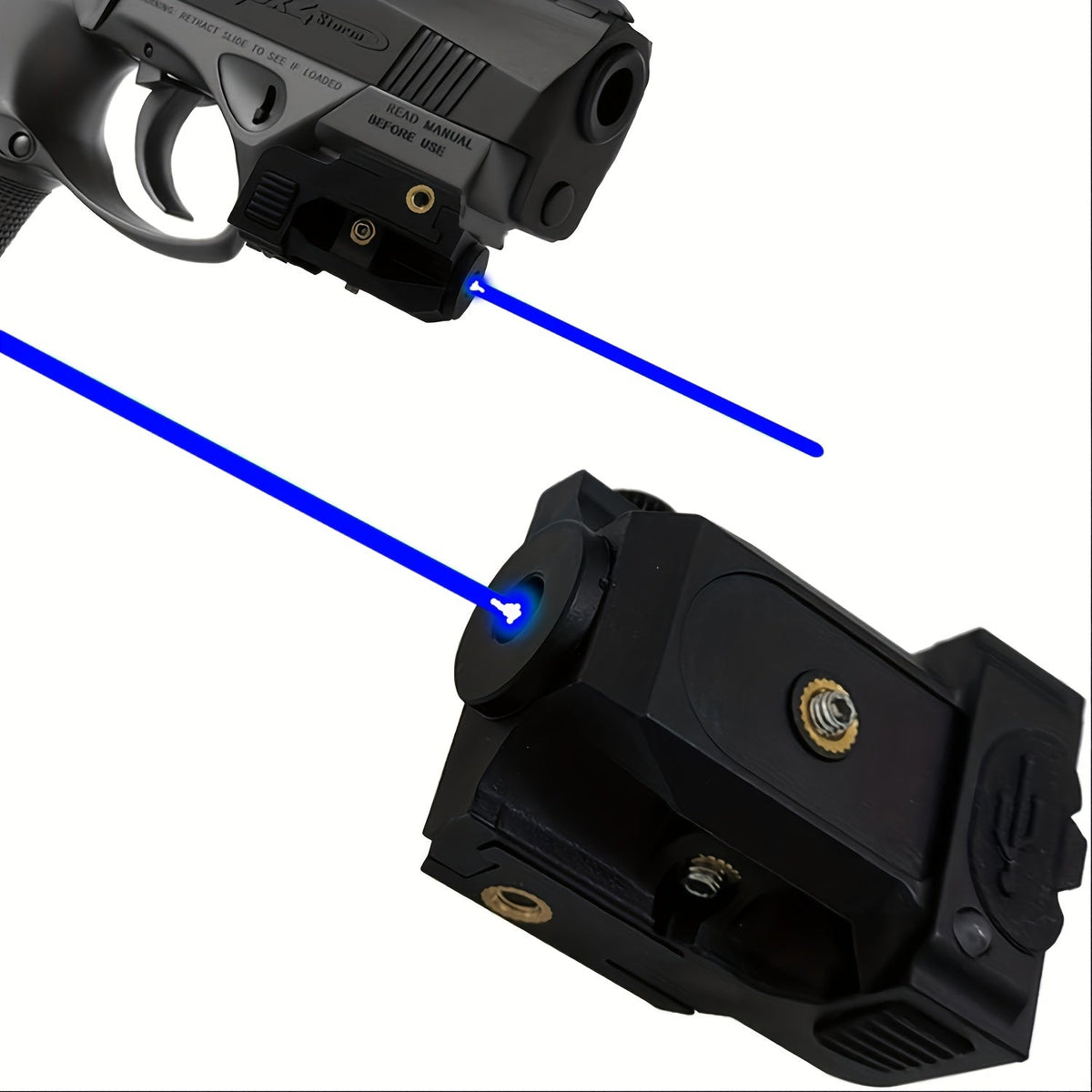 Viseur laser vert ultra-compact pour armes de poing et pistolets – Recharge USB magnétique, rail Picatinny 20 mm, interrupteur marche/arrêt ambidextre, nylon PA66, portée visible de 150 à 300 m – 7 variantes de couleurs et de charge
