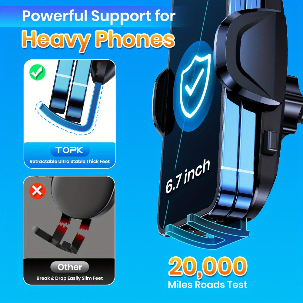Support téléphone voiture – Fixation tableau de bord et pare-brise rotative à 360° améliorée, support universel mains libres compatible iPhone 15 14 13, Samsung Galaxy, téléphones Android | Velora