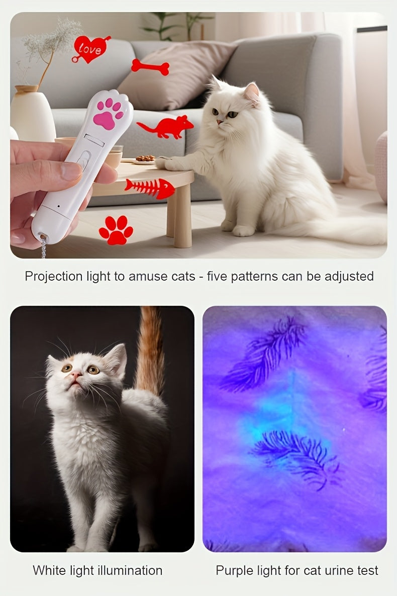 Jouet interactif 7-en-1 pour chat, rechargeable par USB – 7 modes de jeu pour chats et chiens d'intérieur, jouet d'exercice pour la chasse, souris bonus incluse, cadeau idéal pour Noël et les anniversaires des animaux de compagnie