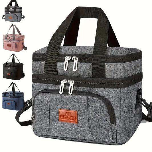 Sac à déjeuner isotherme en tissu Oxford – Sac thermique portable pour le travail, l'école et les pique-niques – Sac à lunch polyvalent pour collations, plats à emporter et préparation de repas – Étanche et réutilisable, 4 couleurs