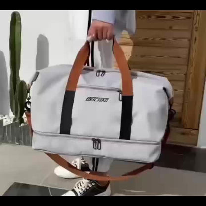 Sac de voyage grande capacité pour femme avec compartiment humide/sec – Sac de sport pour fitness et yoga, fourre-tout pour week-end et nuitée, loisirs et plein air, disponible en plusieurs coloris
