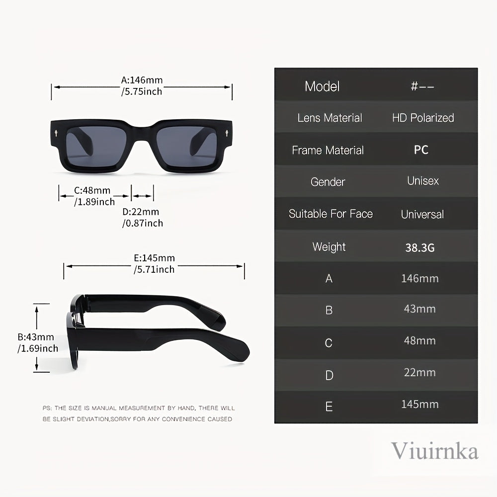 Lot de 2 lunettes rétro carrées épaisses - Monture audacieuse protection UV400 pour hommes et femmes, soirées, festivals, costumes d'Halloween et look quotidien affirmé