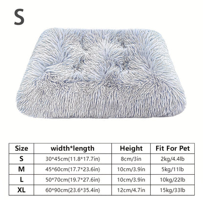 Très grand lit pour chien et tapis pour chat – Coussin pour animal de compagnie en fibre de polyester épais et chaud avec housse amovible et lavable, mobilier confortable et apaisant pour toutes les races de chiens et chats, couchage durable