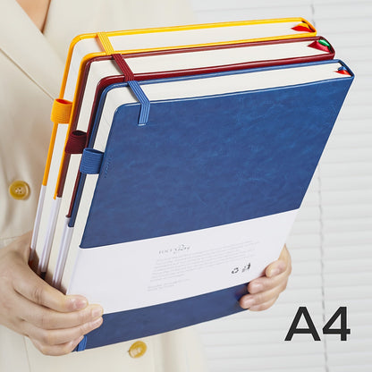 Carnet à couverture rigide A4 320 pages – Grand journal en cuir ligné pour femmes et hommes, papier épais 100 g/m², carnet ligné 21,6 x 28 cm pour le travail, l'école, les études, l'écriture et les affaires, 6 couleurs