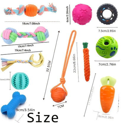 Lot de jouets à mâcher pour chien 3/6/9 pièces - Ensemble de jouets dentaires pour chiots en période de dentition, jouets corde à nœuds anti-ennui pour petits chiens, coffret cadeau assorti style aléatoire