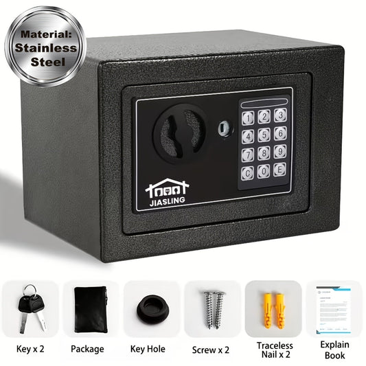 Fireproof Home Safe with Digital Keypad, Keys & Passcode Lock – Includes Fireproof Money Bag, Sensor Light & Adjustable Shelf for Home Office Business Money Valuables