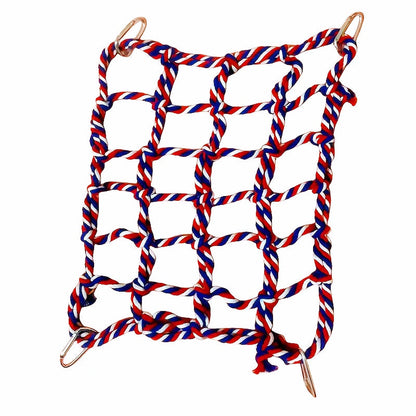 Filet d'escalade pour cage à oiseaux - Jouet hamac échelle en corde de coton colorée pour perroquets, calopsittes, conures, perruches, petits oiseaux et hamsters - Accessoire perchoir balançoire à mâcher pour activité suspendue