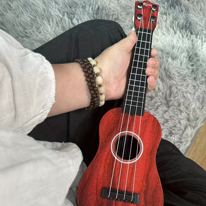 Guitare jouet ukulélé pour enfants 16,5 pouces, instrument de musique pour débutants, jouet d'éveil musical, cadeau pour enfants et tout-petits, violet, bleu, rouge, vert, blanc, noir