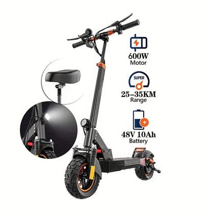 Heavy Duty Off-Road Electric Scooter for Adults 300 Lbs – 25-30 MPH, 30-40 Mile Long Range, 10 Inch Tires, Foldable E-Scooter for Men, Dual Brake System