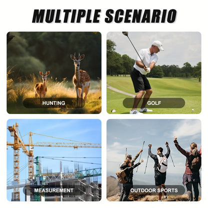 Télémètre laser monoculaire 1000 m pour le golf et les activités en plein air – Compensation de pente, verrouillage de mât, 7 modes de mesure, rechargeable par USB, design compact et léger pour la chasse et l'observation