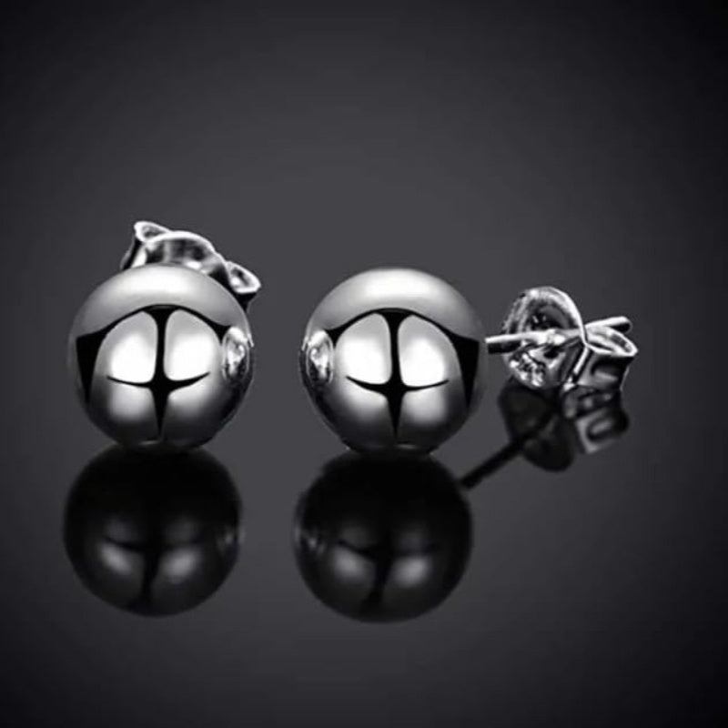 Boucles d'oreilles puces en argent sterling S925, 10 mm, design minimaliste et simple, hypoallergéniques, bijoux de piercing pour usage quotidien, cadeau pour femmes et filles