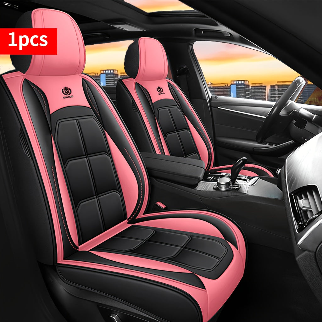 Housse de siège de voiture en similicuir, protection de siège universelle avec rembourrage en mousse pour berline, SUV et pick-up – Durable, confortable, amélioration de l'intérieur de luxe, disponible en 7 coloris pour sièges avant ou arrière