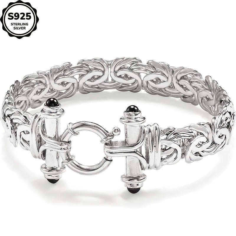 Bracelet classique pour femme en argent sterling 925 – Élégant bracelet chaîne en argent pour un anniversaire, une remise de diplôme et la Saint-Valentin, boîte cadeau incluse