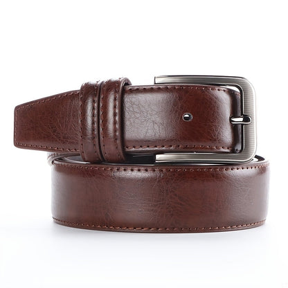 Lot de 2 ceintures pour homme en cuir véritable avec boucle automatique à cliquet – Taille ajustable 32"-44", noir et marron, ceinture habillée pour homme, style professionnel et décontracté