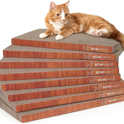 CAPHAUS Griffoir et transat réversible pour chat – Grand tapis à griffer en carton haute densité à 5 couches, 43 x 21,6 cm, protège les meubles, convient aux foyers avec plusieurs chats et aux races de grande taille