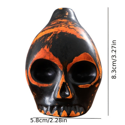 Sifflet de la mort aztèque, réplique d'instrument de musique en forme de crâne, fabriqué à la main en céramique – Cadeau unique pour les passionnés d'histoire, les collectionneurs et décoration d'Halloween, aucune pile nécessaire