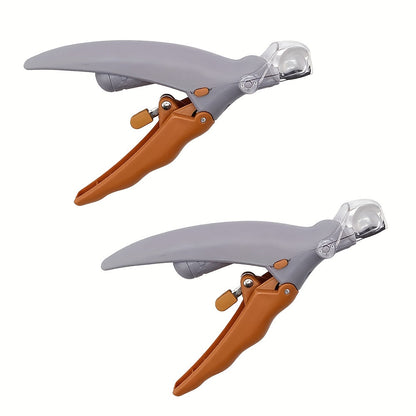 Lot de 2 coupe-griffes LED pour animaux avec poignée ergonomique antidérapante – Coupe-griffes précis et sûr pour chat et chien avec lumière LED intégrée pour un soin optimal, orange et gris, outil indispensable pour l'entretien des griffes