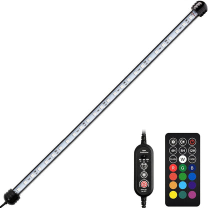 Éclairage LED submersible pour aquarium, lumière multicolore sous-marine pour aquarium, de 19 cm à 89 cm - Tailles multiples, 9 à 66 LED pour décoration d'aquarium d'eau douce et d'eau de mer