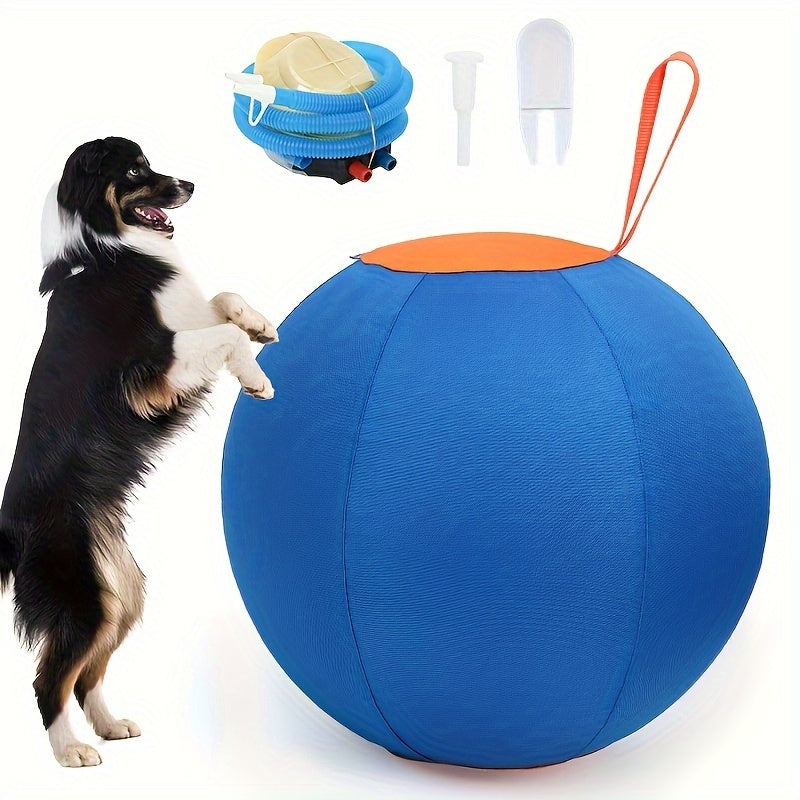 Grosse balle gonflable pour chien – Jouet interactif pour l'entraînement et le rassemblement, jouet d'exercice anti-ennui pour bouledogues, golden retrievers et bergers australiens, sans pile nécessaire
