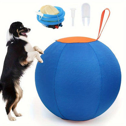 Grosse balle gonflable pour chien – Jouet interactif pour l'entraînement et le rassemblement, jouet d'exercice anti-ennui pour bouledogues, golden retrievers et bergers australiens, sans pile nécessaire