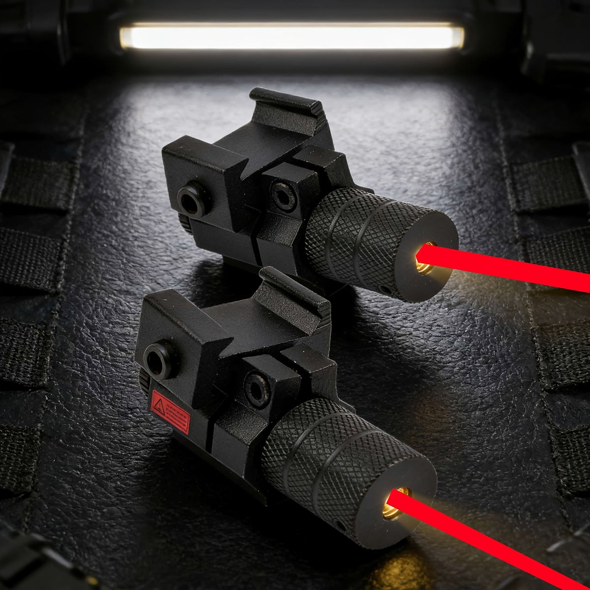 Lot de 2 viseurs laser à point rouge, viseurs laser tactiques compacts avec montage sur rail Picatinny pour fusils, pistolets et armes de poing – dérive et élévation réglables, corps en aluminium durable