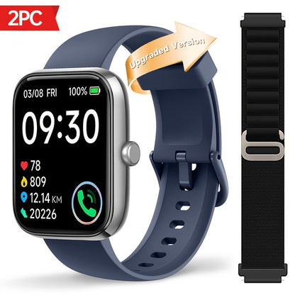 Smartwatch with Alexa Built-In 1.95 Inch Large HD Screen Wireless Bluetooth Calling 100+ Sport Modes Fitness Tracker Pedometer Heart Rate Sleep Monitor – iPhone Android Compatible Unisex Men Women 12 Colors