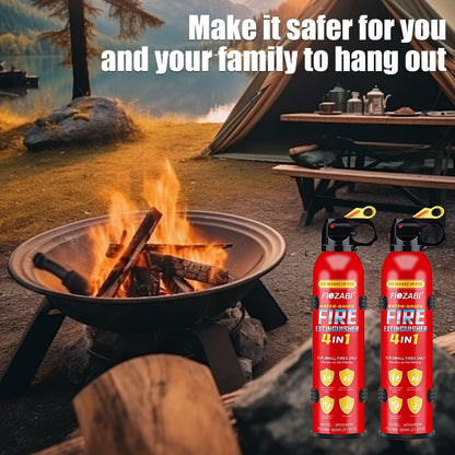 Spray extincteur portatif 4-en-1 à base d'eau avec support pour maison, voiture, cuisine, garage – Classé 0.5-A:21-B:C:5K – Pack de 1, 8 ou 24 bouteilles pour la sécurité de la famille et du véhicule