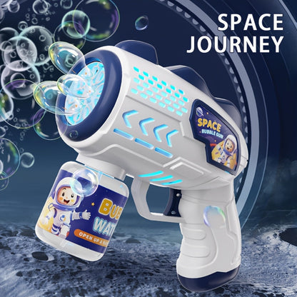 Electric Bubble Gun for Kids – Automatic Light-Up Space Bubble Machine Handheld Toy, Outdoor Indoor Fun for Boys & Girls, Perfect Christmas Birthday Party Gift (Bubble Solution Not Included)