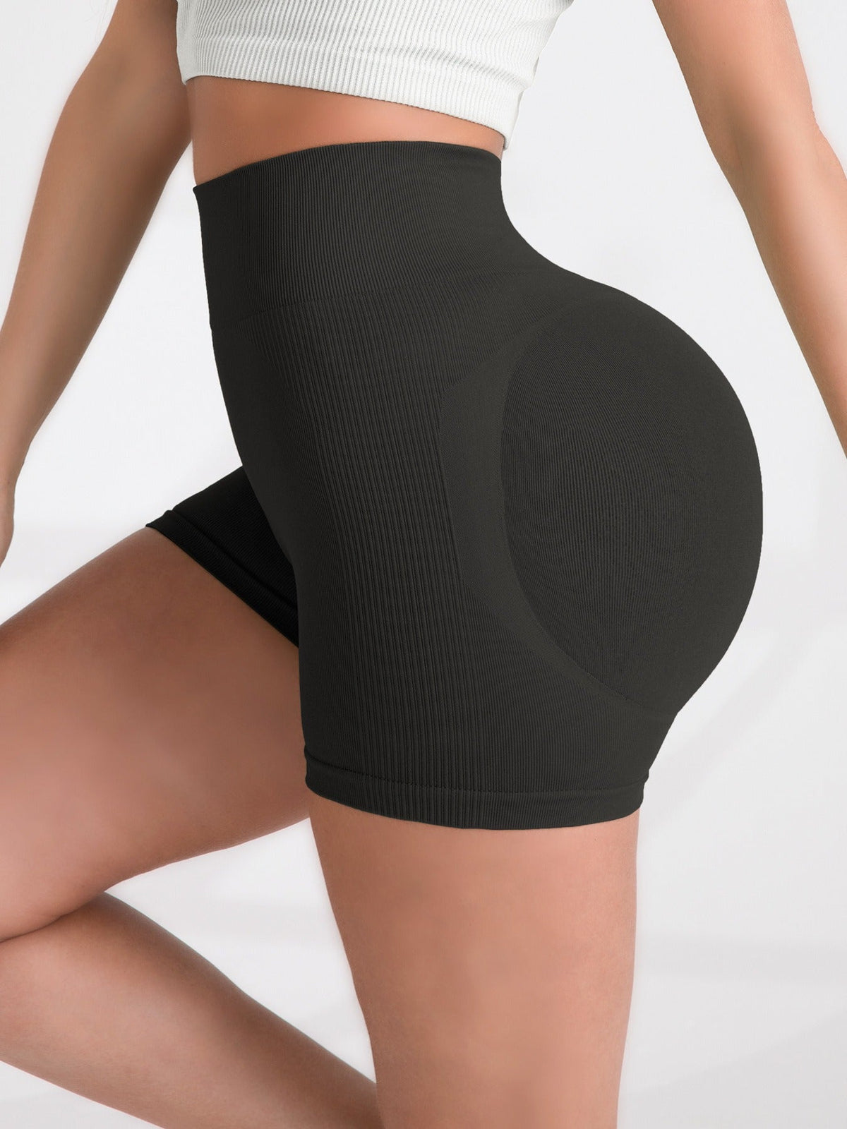 Lot de 5 shorts de sport taille haute pour femme, respirants et anti-transpiration, tissu stretch 90 % polyamide - Parfaits pour le running, le yoga, la salle de sport et le quotidien