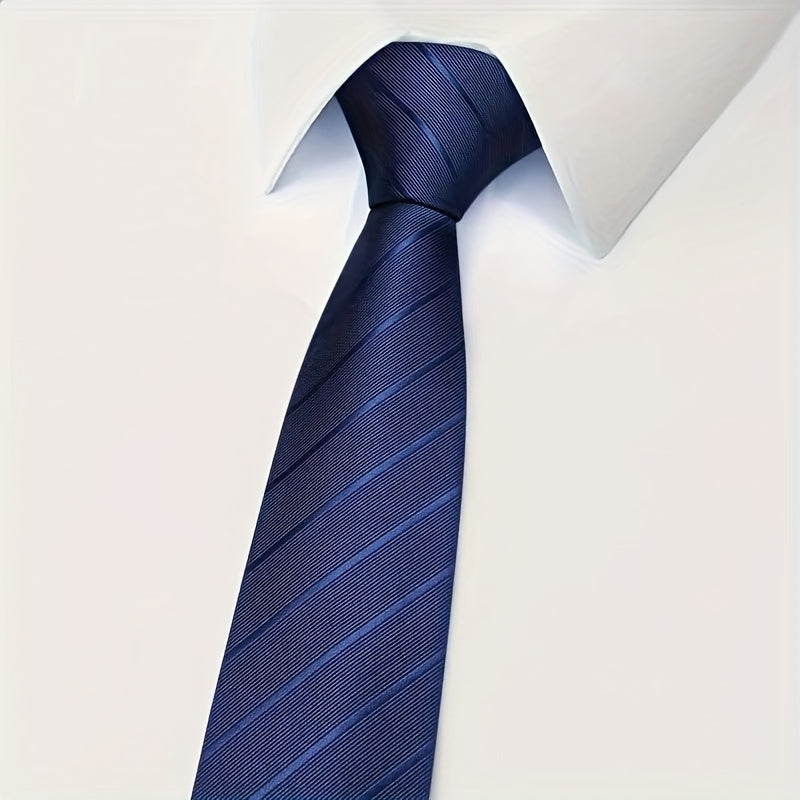Lot de 6 cravates zippées pour hommes - Cravates pré-nouées noir, bleu marine et bordeaux pour mariage, affaires, entretiens d'embauche et remise de diplômes, coffret cadeau avec cravates ajustables à clipser pour hommes et garçons