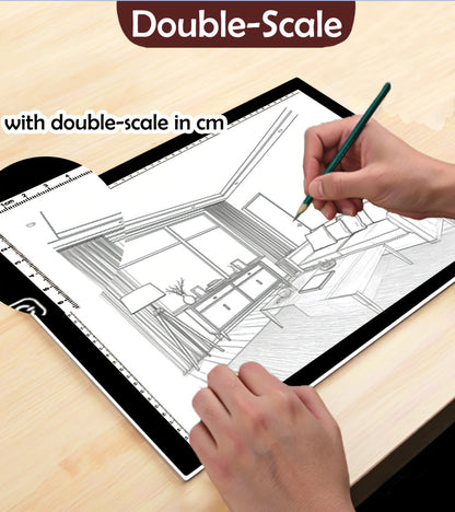 Tablette lumineuse LED A2 A3 A4 à luminosité réglable, double bande LED, table lumineuse pour diamond painting, croquis, dessin et art