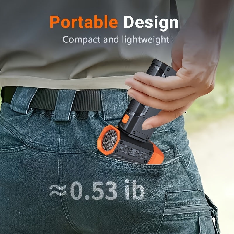 Souffleur turbo 130 000 tr/min avec charge rapide USB-C, affichage intelligent et éclairage LED – 100 réglages de vitesse pour le nettoyage de voiture, le dépoussiérage, le soufflage de feuilles, le barbecue et le refroidissement – Noir et orange