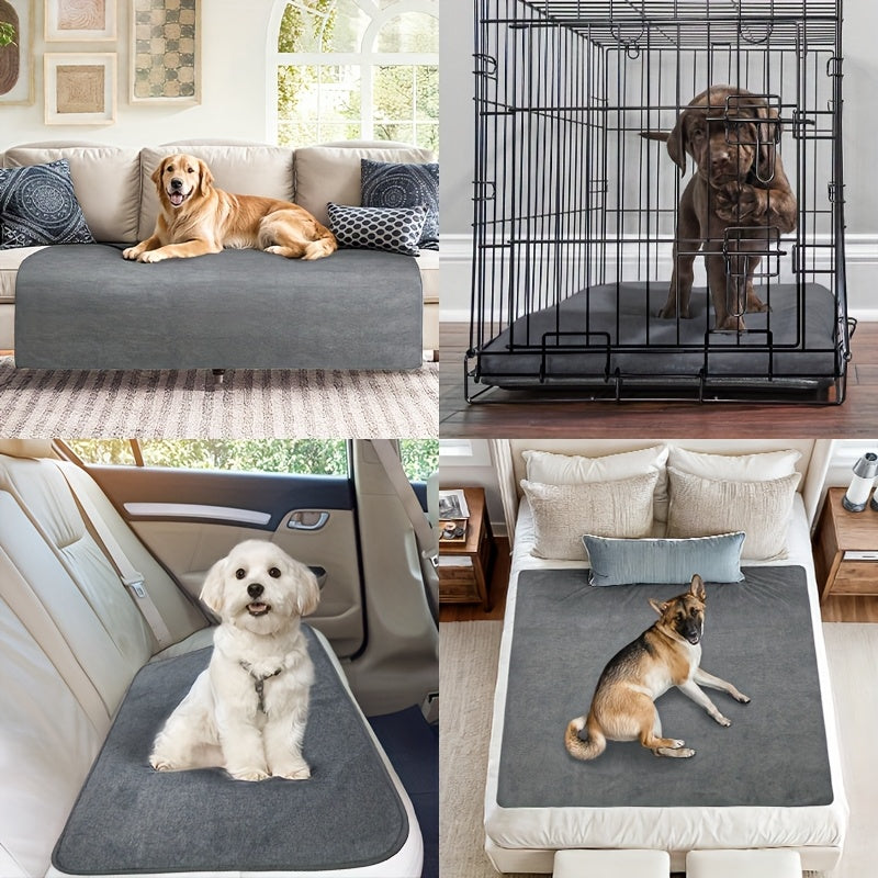 Lot de 2 tapis de propreté lavables pour chien – Alèses réutilisables à 4 couches, ultra-absorbantes et antidérapantes pour chiots, mises bas, éducation, cage, parc et voyage, tailles multiples, toutes races