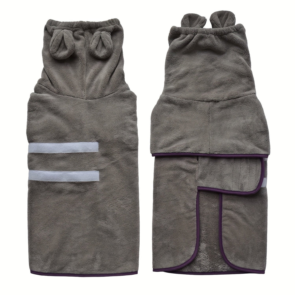 Peignoir pour chien à capuche ultra-absorbant à séchage rapide, manteau de séchage douillet pour chien après le bain, pyjama pour chien XS S M L XL XXL 3XL, 6 couleurs : bleu foncé, rose, vert, bleu clair, orange, gris