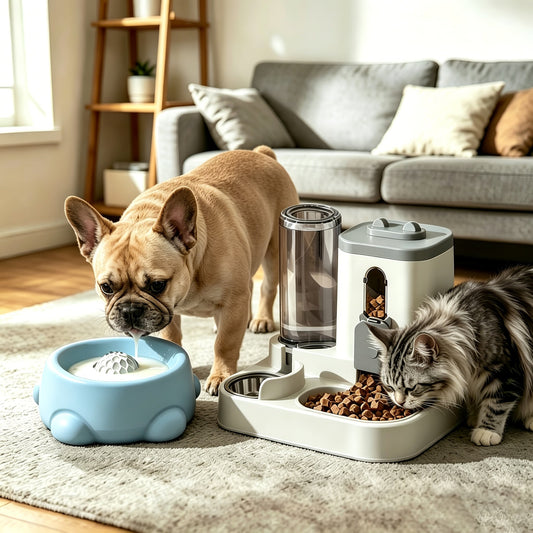 Gamelle anti-glouton pour chiens et chats - Jouet distributeur interactif en forme de balle, régulateur de portions, ralentit la vitesse d'ingestion, prévient les ballonnements, idéal pour les chiens âgés et les animaux difficiles.